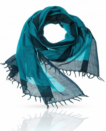 Палантин Унисекс W-BORDE/GREEN.NAVY